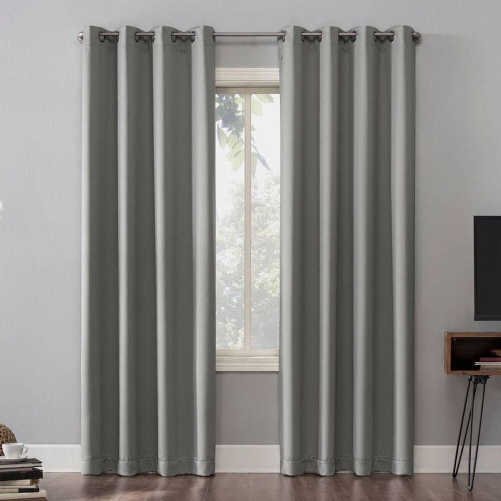 Sun Zero - 52"x108" Sun Zero 100% Blackout Oslo Theater Grade Silver